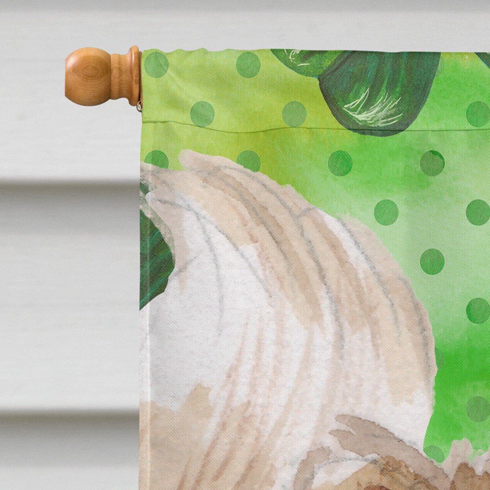 Pomeranian St. Patrick's House Flag 28x40 Porch Sleeve Pole Decorative Outside Yard Banner Artwork Wall Hanging, Polyester
