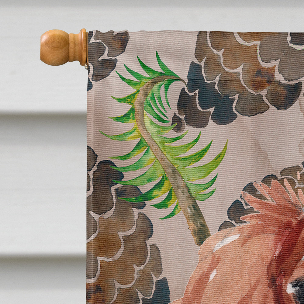 Blenheim Cavalier Spaniel Pine Cones House Flag 28x40 Porch Sleeve Pole Decorative Outside Yard Banner Artwork Wall Hanging, Polyester