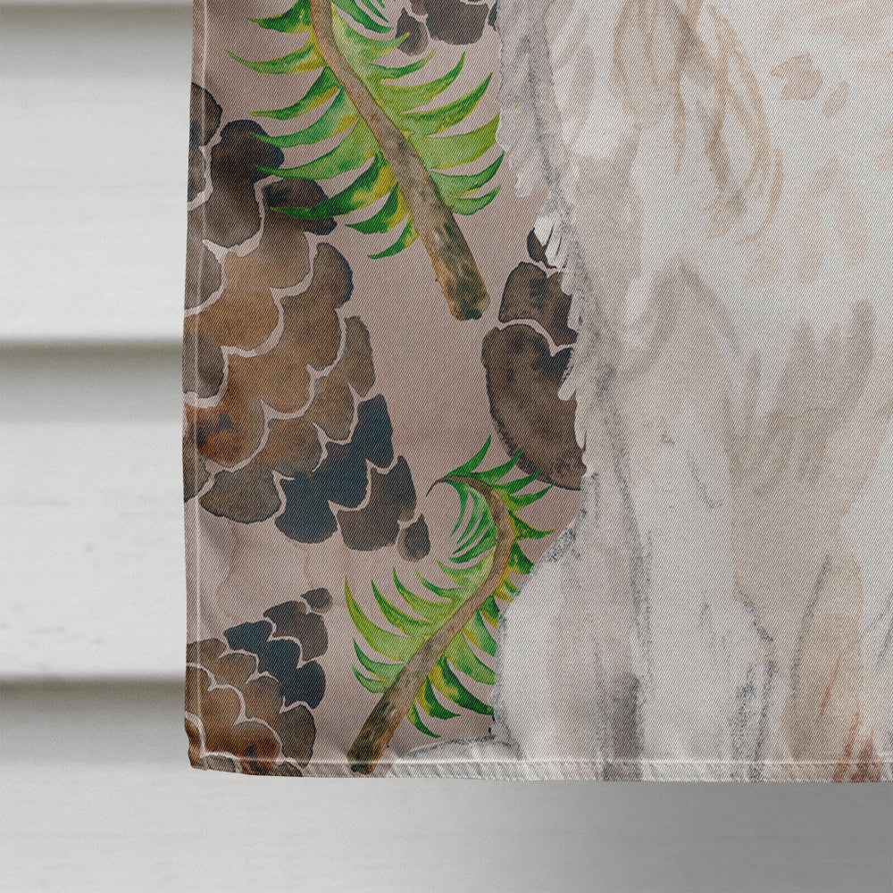 Blenheim Cavalier Spaniel Pine Cones House Flag 28x40 Porch Sleeve Pole Decorative Outside Yard Banner Artwork Wall Hanging, Polyester