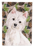 Westie Pine Cones House Flag 28x40 Porch Sleeve Pole Decorative Outside Yard Banner Artwork Wall Hanging, Polyester