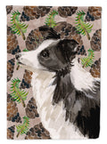 Border Collie Pine Cones House Flag 28x40 Porch Sleeve Pole Decorative Outside Yard Banner Artwork Wall Hanging, Polyester