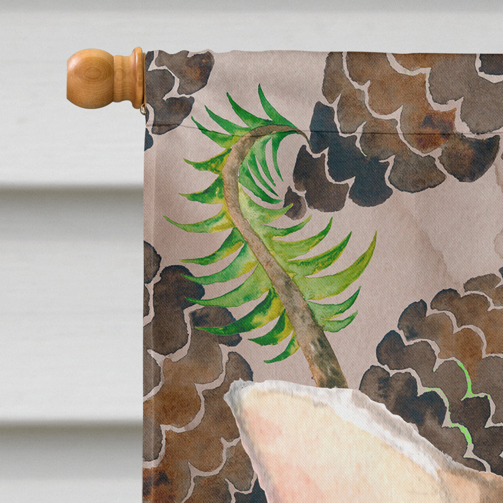 Chihuahua Pine Cones House Flag 28x40 Porch Sleeve Pole Decorative Outside Yard Banner Artwork Wall Hanging, Polyester
