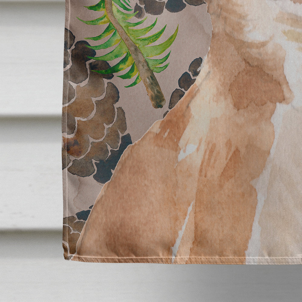 Chihuahua Pine Cones House Flag 28x40 Porch Sleeve Pole Decorative Outside Yard Banner Artwork Wall Hanging, Polyester