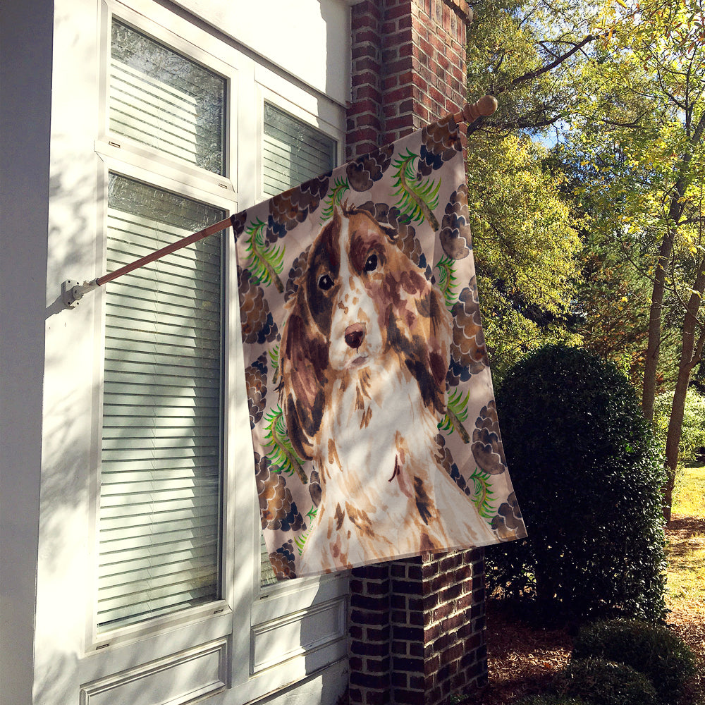 Brown Parti Pine Cones House Flag 28x40 Porch Sleeve Pole Decorative Outside Yard Banner Artwork Wall Hanging, Polyester