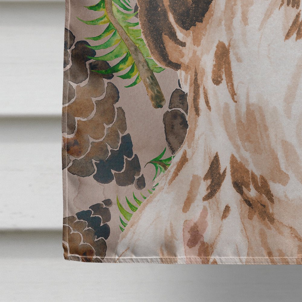 Brown Parti Pine Cones House Flag 28x40 Porch Sleeve Pole Decorative Outside Yard Banner Artwork Wall Hanging, Polyester