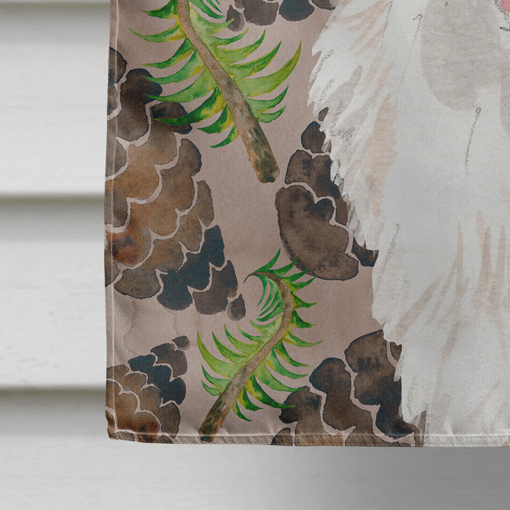 Corgi Pine Cones House Flag 28x40 Porch Sleeve Pole Decorative Outside Yard Banner Artwork Wall Hanging, Polyester