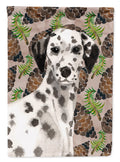 Dalmatian Pine Cones House Flag 28x40 Porch Sleeve Pole Decorative Outside Yard Banner Artwork Wall Hanging, Polyester