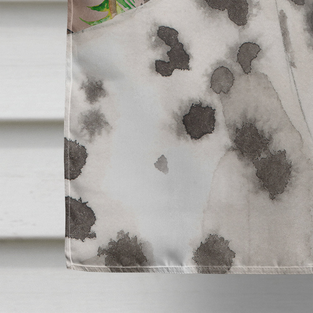 Dalmatian Pine Cones House Flag 28x40 Porch Sleeve Pole Decorative Outside Yard Banner Artwork Wall Hanging, Polyester