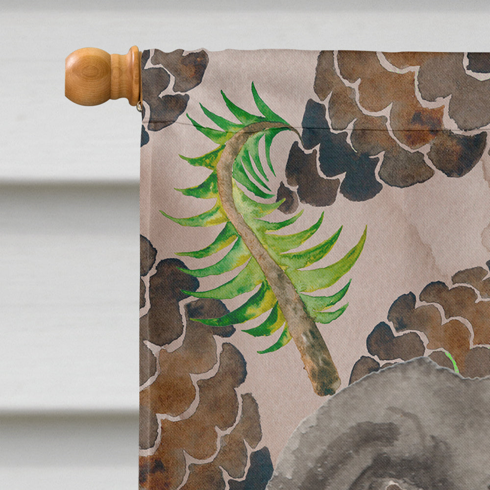 Italian Greyhound Pine Cones House Flag 28x40 Porch Sleeve Pole Decorative Outside Yard Banner Artwork Wall Hanging, Polyester