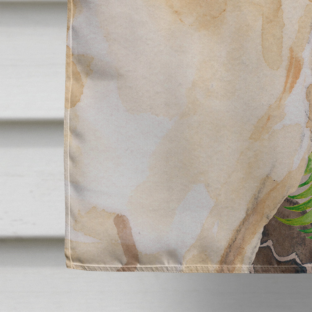 Yellow Labrador #2 Pine Cones House Flag 28x40 Porch Sleeve Pole Decorative Outside Yard Banner Artwork Wall Hanging, Polyester