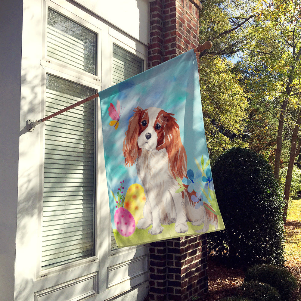 Blenheim Cavalier Spaniel Easter House Flag 28x40 Porch Sleeve Pole Decorative Outside Yard Banner Artwork Wall Hanging, Polyester