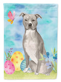 Staffordshire Bull Terrier Easter House Flag 28x40 Porch Sleeve Pole Decorative Outside Yard Banner Artwork Wall Hanging, Polyester