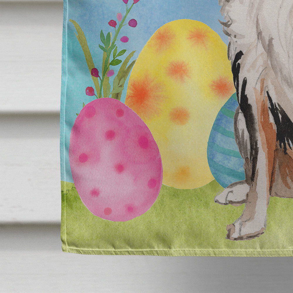 Australian Shepherd Easter House Flag 28x40 Porch Sleeve Pole Decorative Outside Yard Banner Artwork Wall Hanging, Polyester
