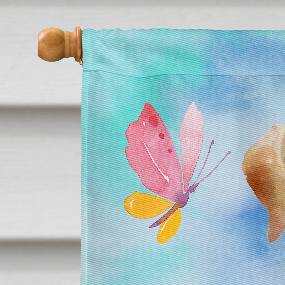 Yellow Labrador Easter House Flag 28x40 Porch Sleeve Pole Decorative Outside Yard Banner Artwork Wall Hanging, Polyester