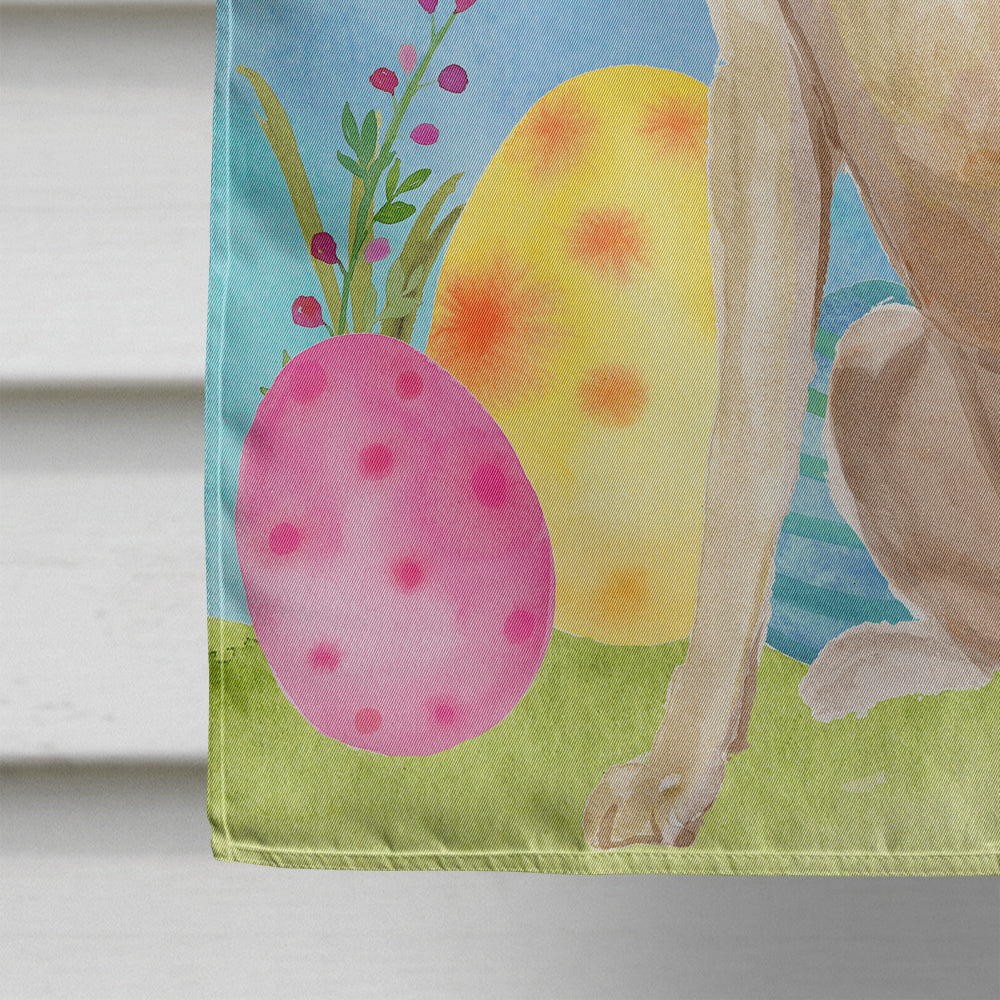 Yellow Labrador Easter House Flag 28x40 Porch Sleeve Pole Decorative Outside Yard Banner Artwork Wall Hanging, Polyester