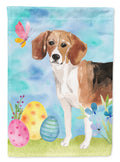 Beagle Easter House Flag 28x40 Porch Sleeve Pole Decorative Outside Yard Banner Artwork Wall Hanging, Polyester