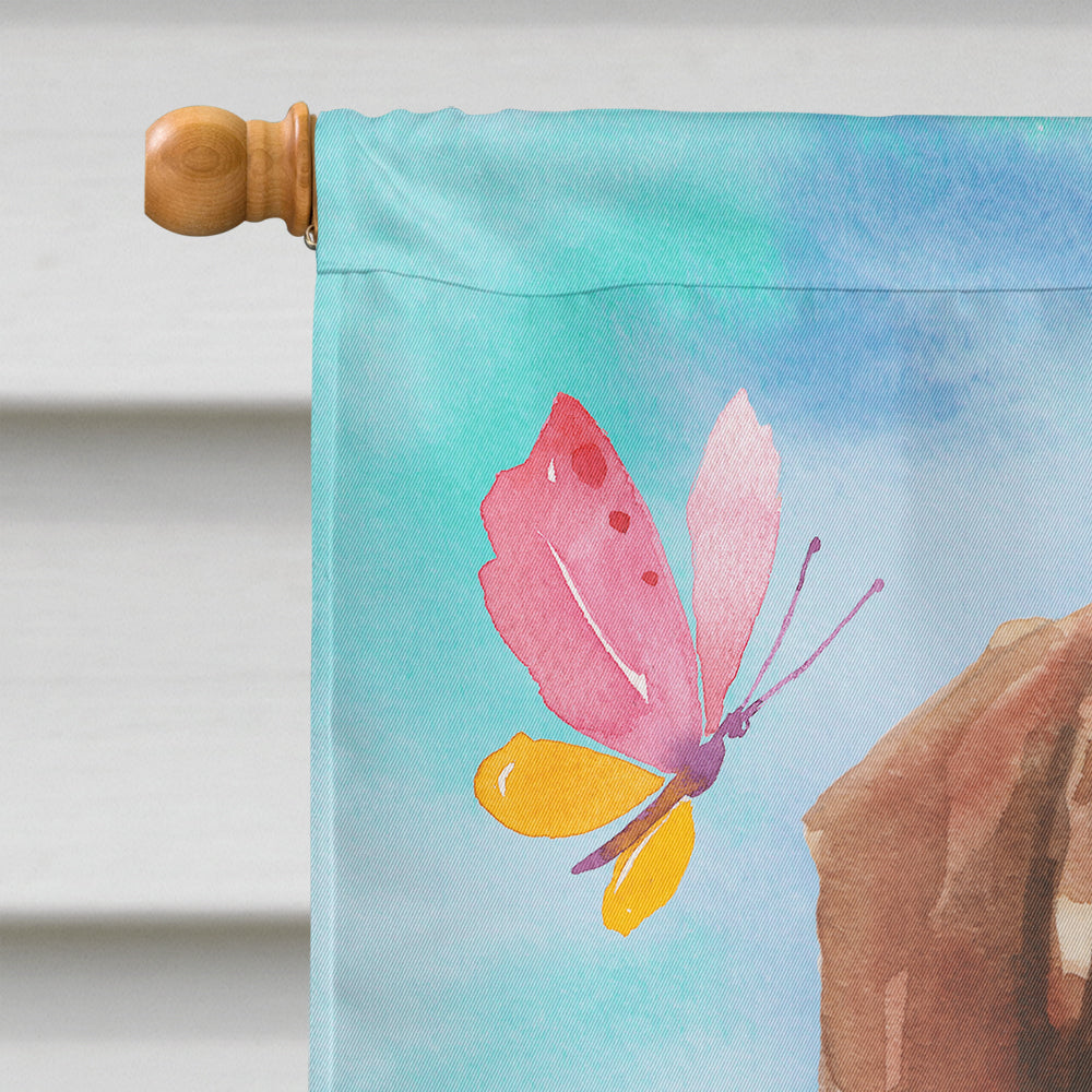Beagle Easter House Flag 28x40 Porch Sleeve Pole Decorative Outside Yard Banner Artwork Wall Hanging, Polyester