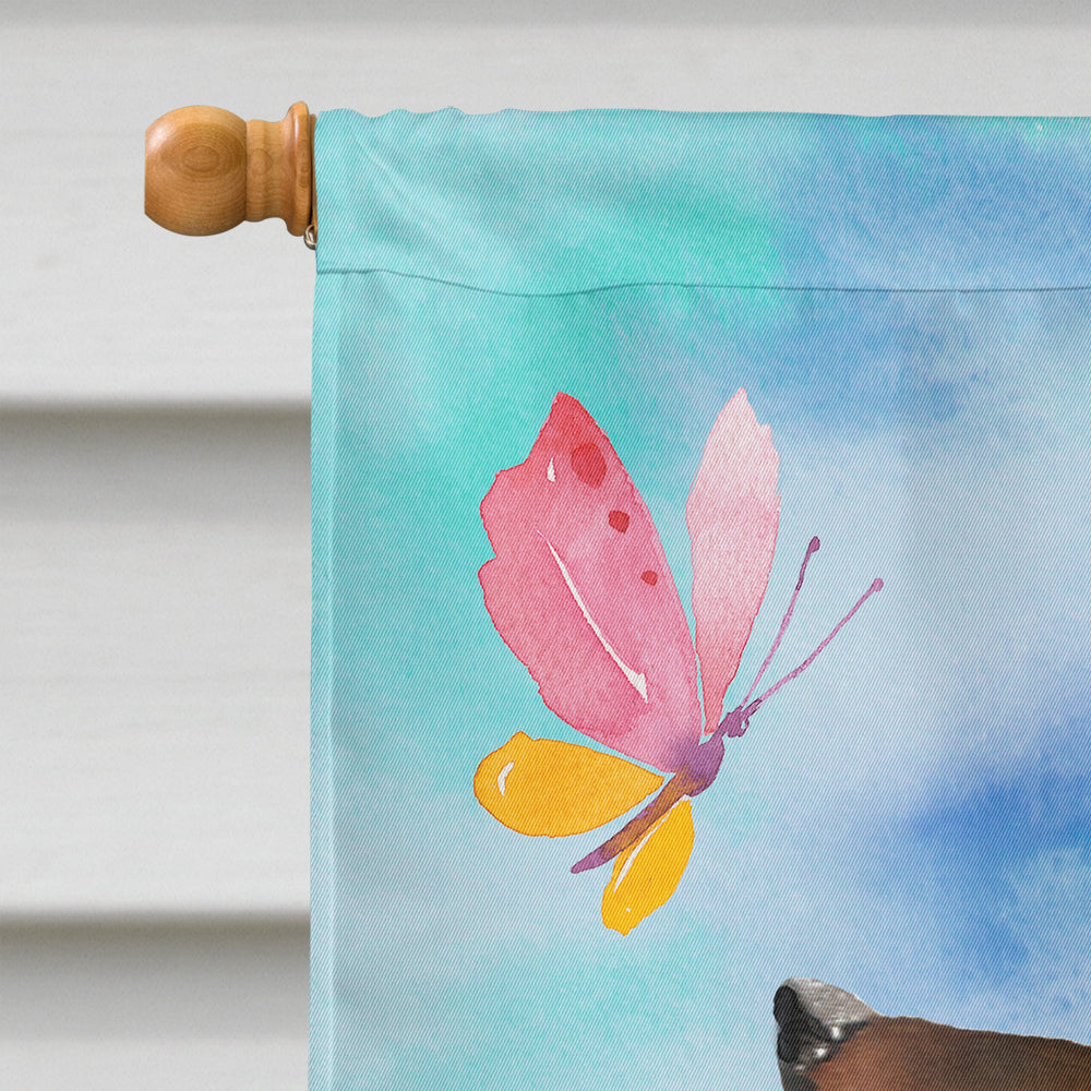 Black and Tan Dachshund Easter House Flag 28x40 Porch Sleeve Pole Decorative Outside Yard Banner Artwork Wall Hanging, Polyester