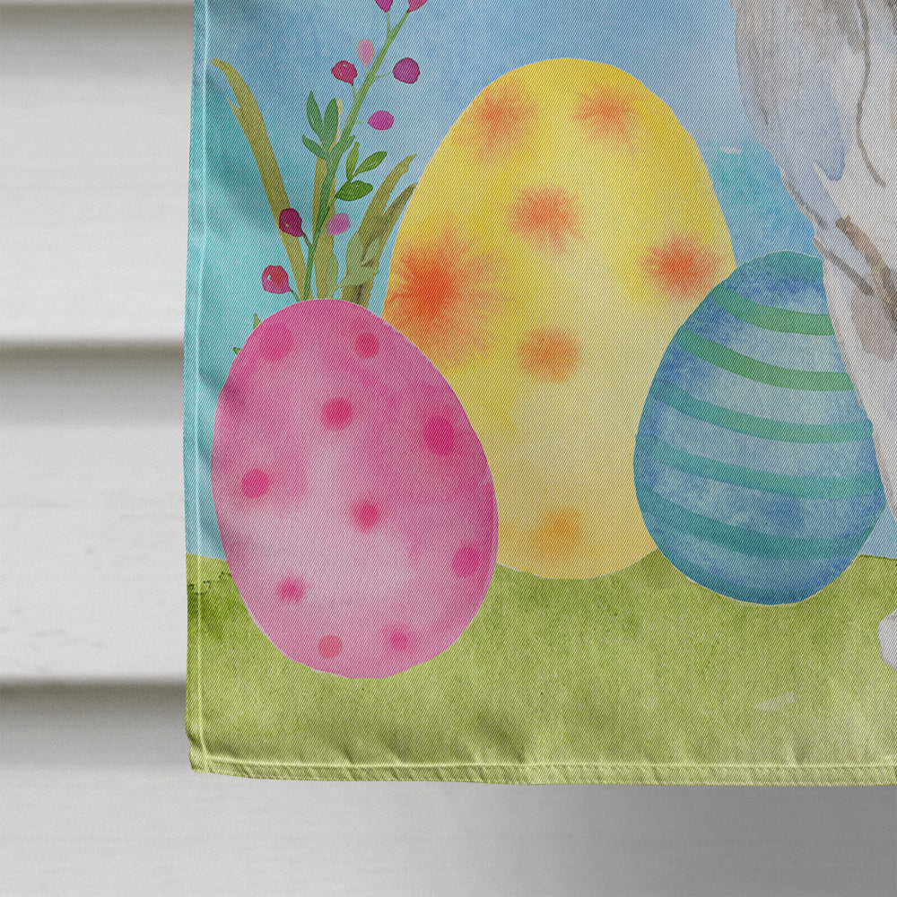 Black White French Bulldog Easter House Flag 28x40 Porch Sleeve Pole Decorative Outside Yard Banner Artwork Wall Hanging, Polyester