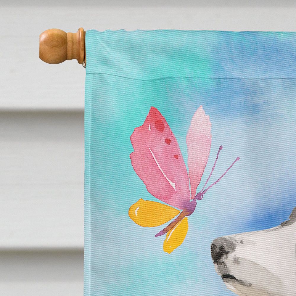 Border Collie Easter House Flag 28x40 Porch Sleeve Pole Decorative Outside Yard Banner Artwork Wall Hanging, Polyester