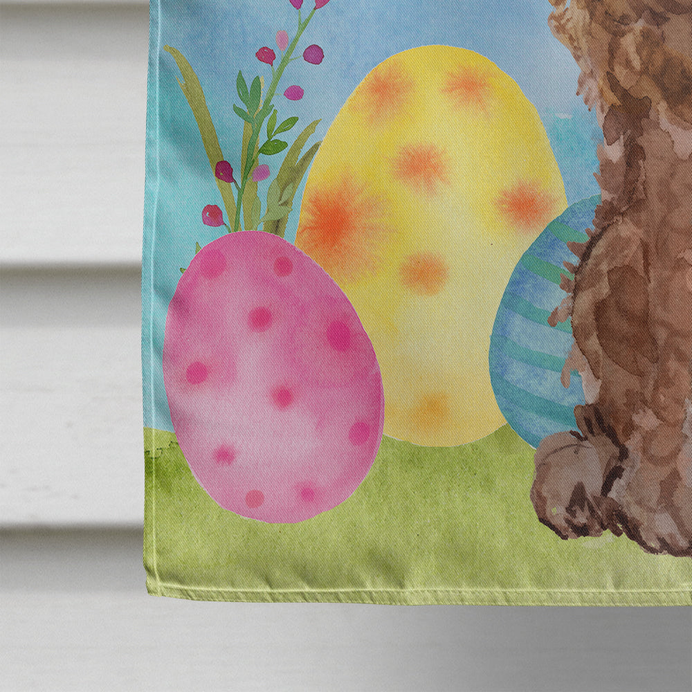 Brown Cockapoo Easter House Flag 28x40 Porch Sleeve Pole Decorative Outside Yard Banner Artwork Wall Hanging, Polyester