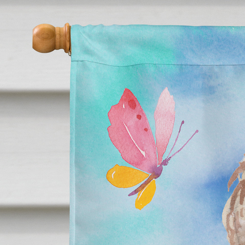 Champagne Cockapoo Easter House Flag 28x40 Porch Sleeve Pole Decorative Outside Yard Banner Artwork Wall Hanging, Polyester
