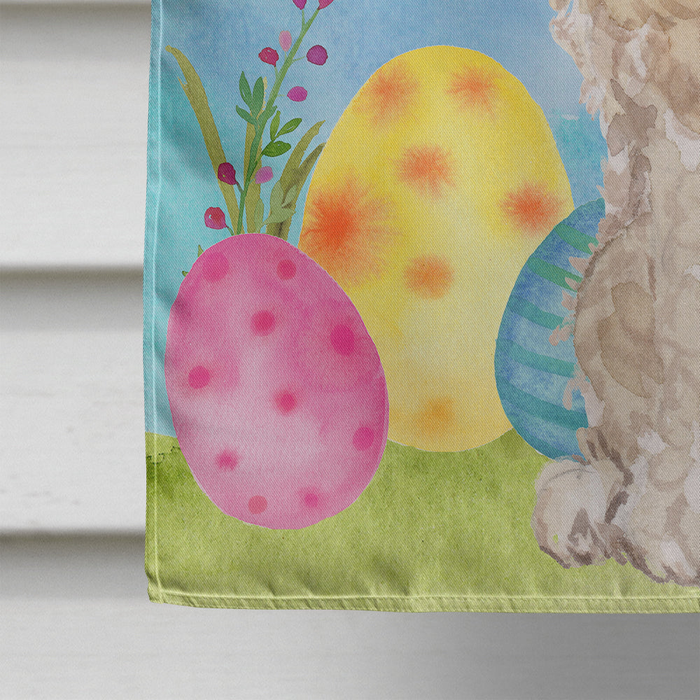 Champagne Cockapoo Easter House Flag 28x40 Porch Sleeve Pole Decorative Outside Yard Banner Artwork Wall Hanging, Polyester
