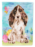 Brown Parti Easter House Flag 28x40 Porch Sleeve Pole Decorative Outside Yard Banner Artwork Wall Hanging, Polyester