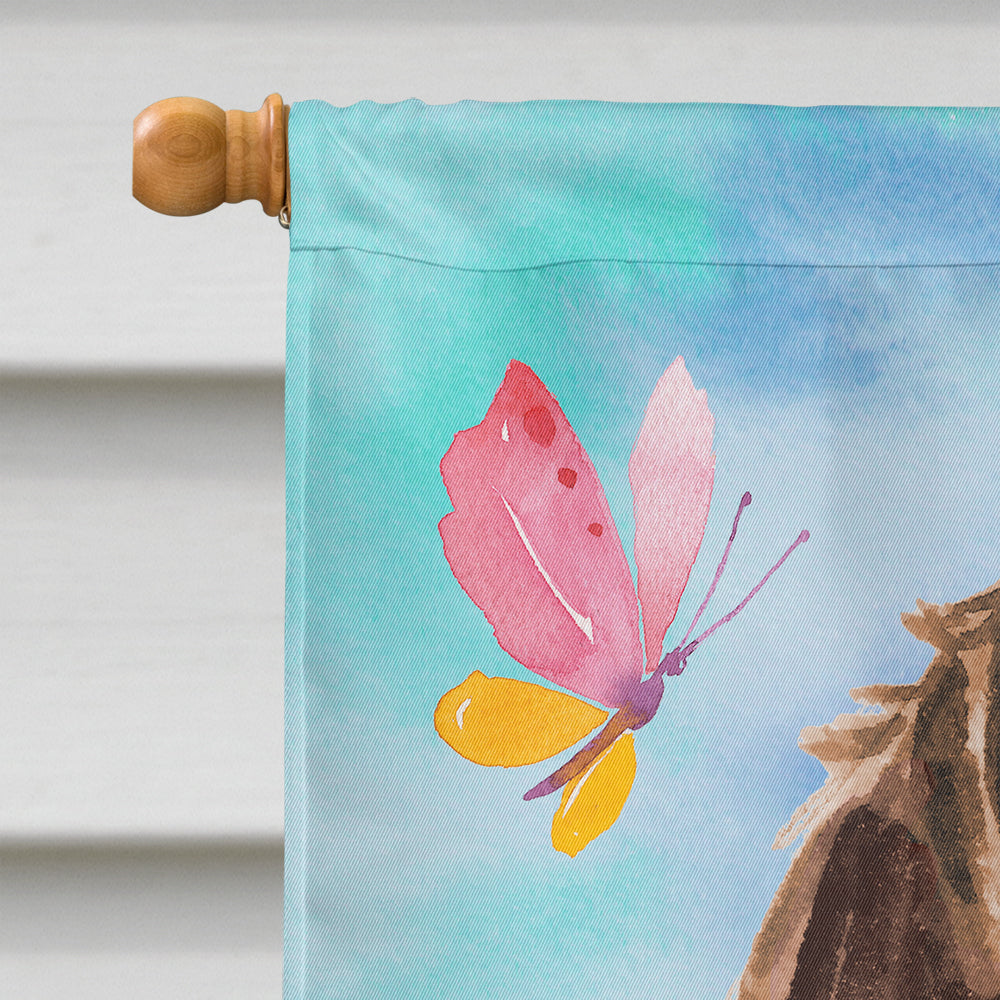 Brown Parti Easter House Flag 28x40 Porch Sleeve Pole Decorative Outside Yard Banner Artwork Wall Hanging, Polyester