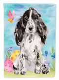 Black Parti Easter House Flag 28x40 Porch Sleeve Pole Decorative Outside Yard Banner Artwork Wall Hanging, Polyester