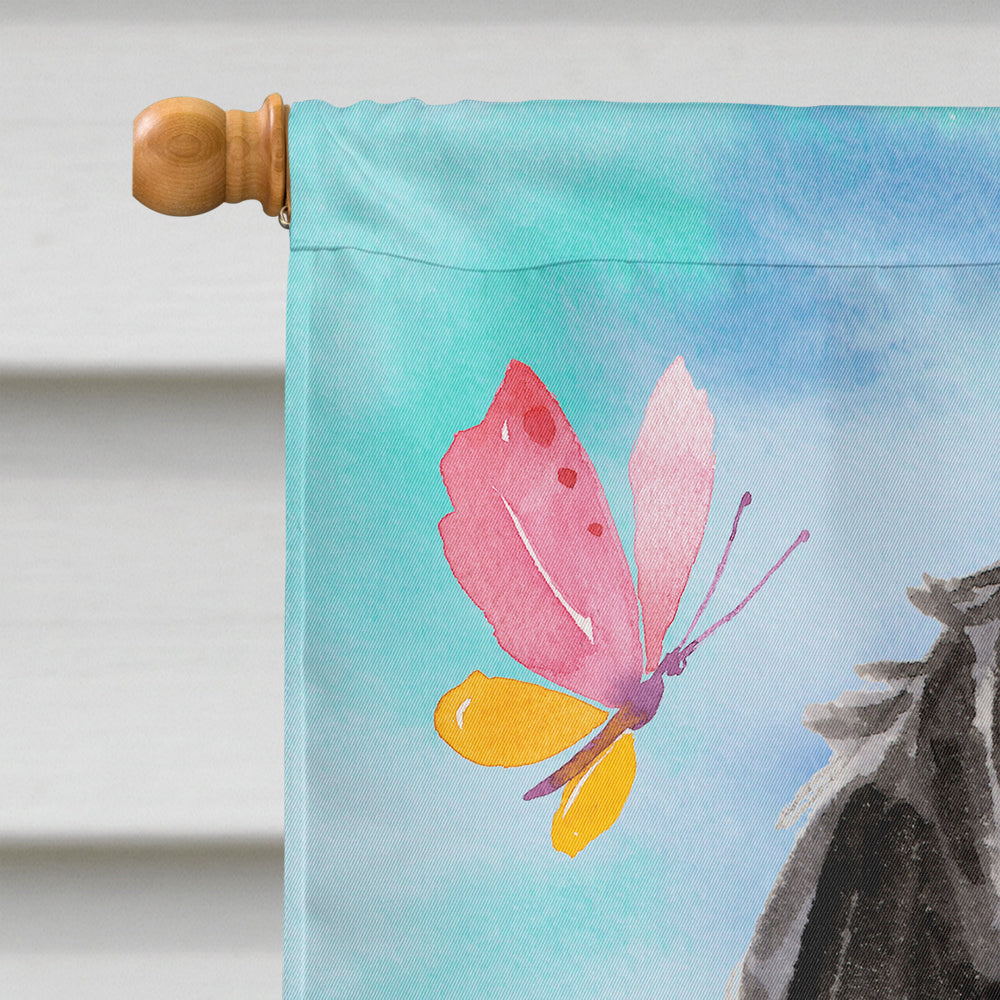 Black Parti Easter House Flag 28x40 Porch Sleeve Pole Decorative Outside Yard Banner Artwork Wall Hanging, Polyester