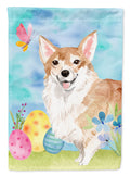 Corgi Easter House Flag 28x40 Porch Sleeve Pole Decorative Outside Yard Banner Artwork Wall Hanging, Polyester