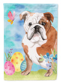 English Bulldog Easter House Flag 28x40 Porch Sleeve Pole Decorative Outside Yard Banner Artwork Wall Hanging, Polyester