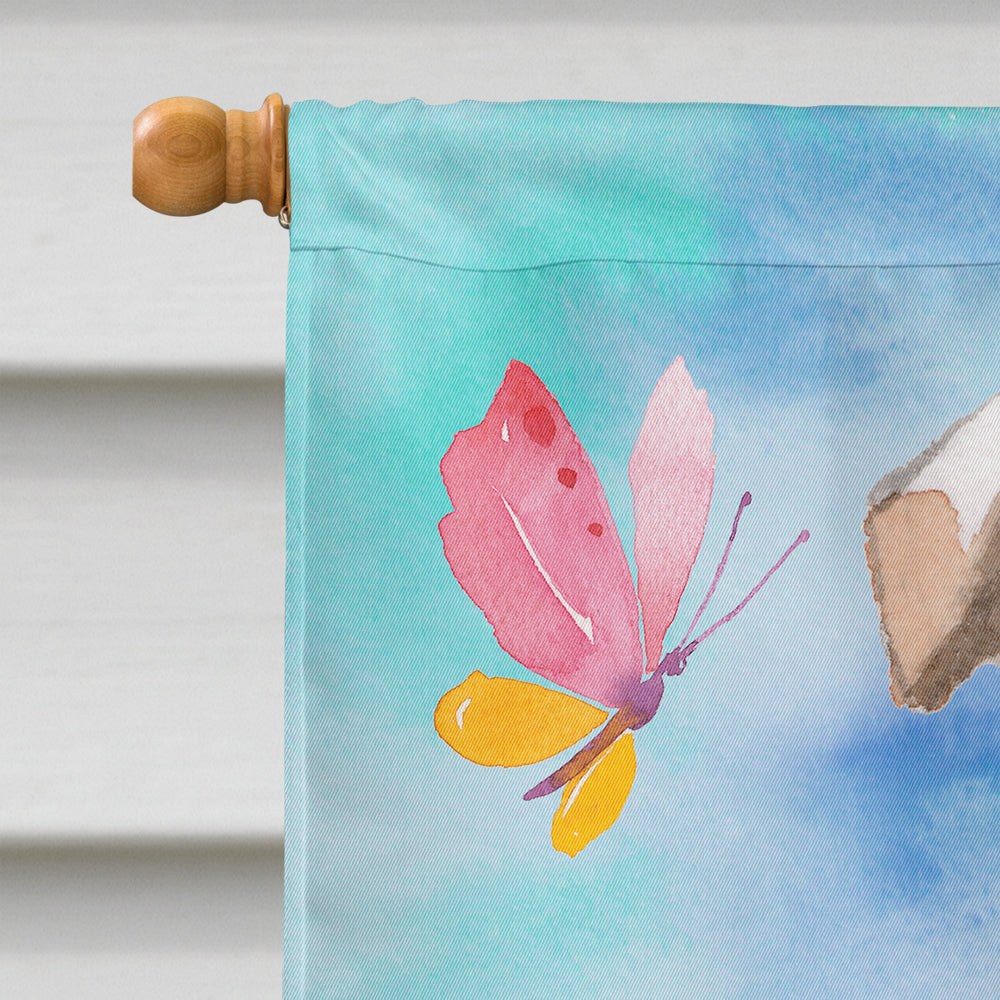 English Bulldog Easter House Flag 28x40 Porch Sleeve Pole Decorative Outside Yard Banner Artwork Wall Hanging, Polyester