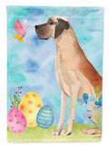 Fawn Natural Great Dane Easter House Flag 28x40 Porch Sleeve Pole Decorative Outside Yard Banner Artwork Wall Hanging, Polyester