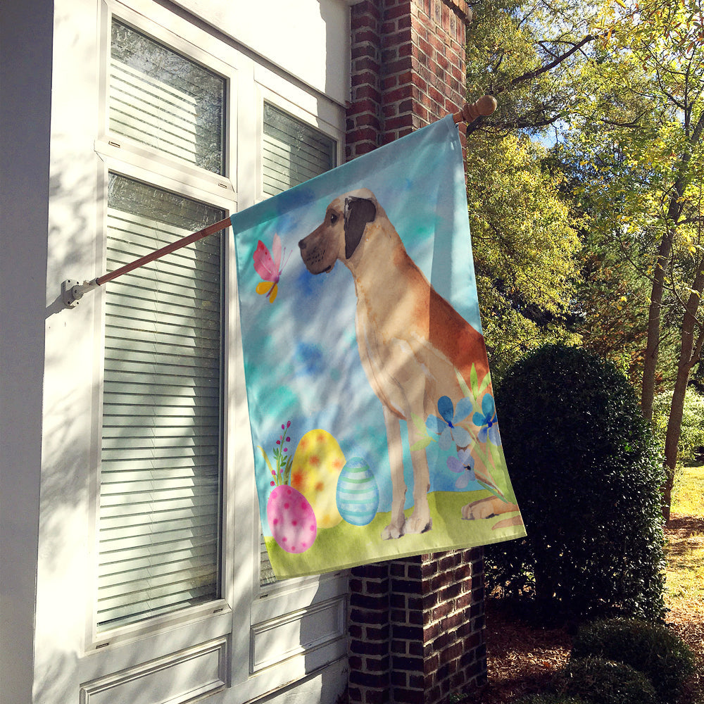 Fawn Natural Great Dane Easter House Flag 28x40 Porch Sleeve Pole Decorative Outside Yard Banner Artwork Wall Hanging, Polyester