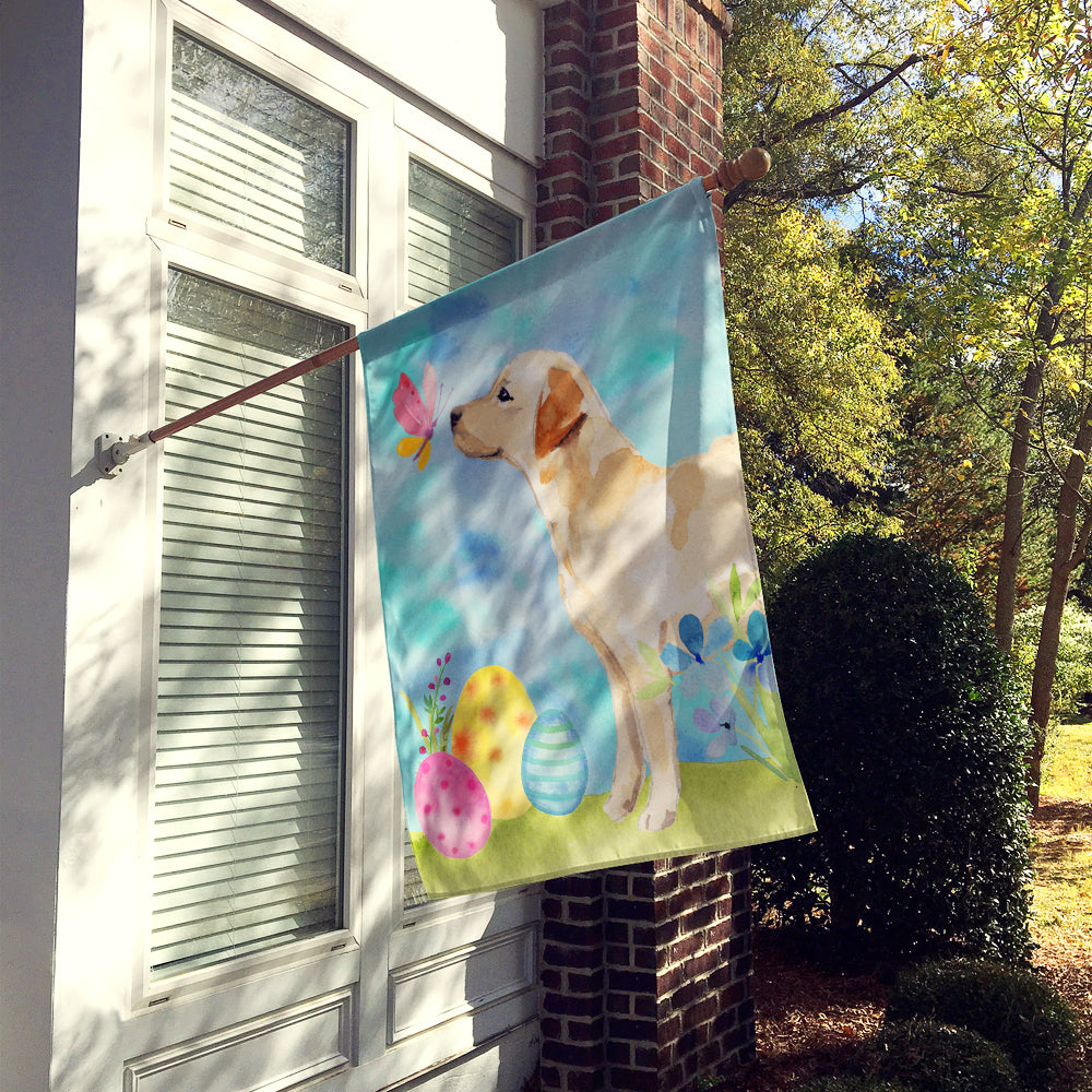Yellow Labrador #2 Easter House Flag 28x40 Porch Sleeve Pole Decorative Outside Yard Banner Artwork Wall Hanging, Polyester