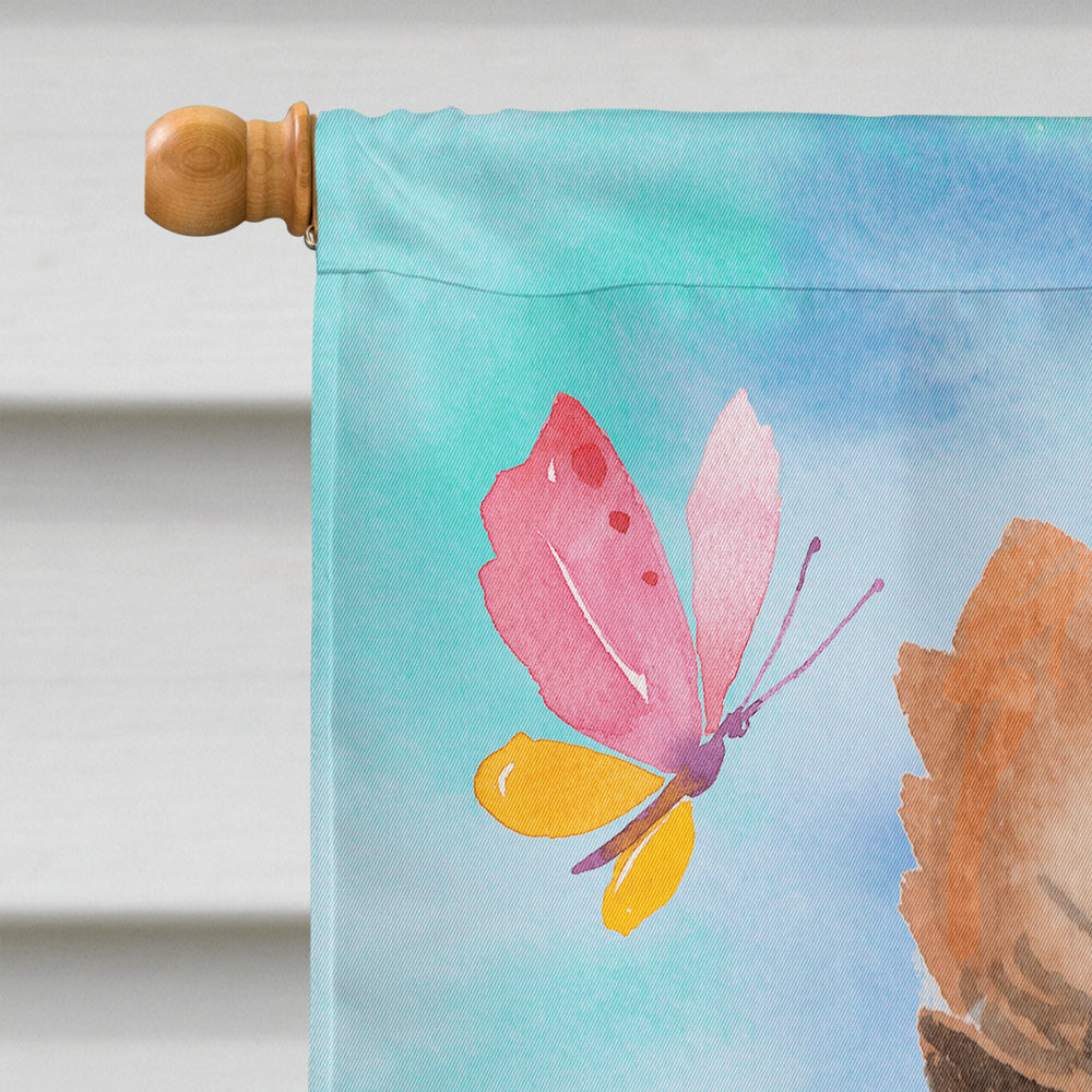 Long Haired Chihuahua Easter House Flag 28x40 Porch Sleeve Pole Decorative Outside Yard Banner Artwork Wall Hanging, Polyester