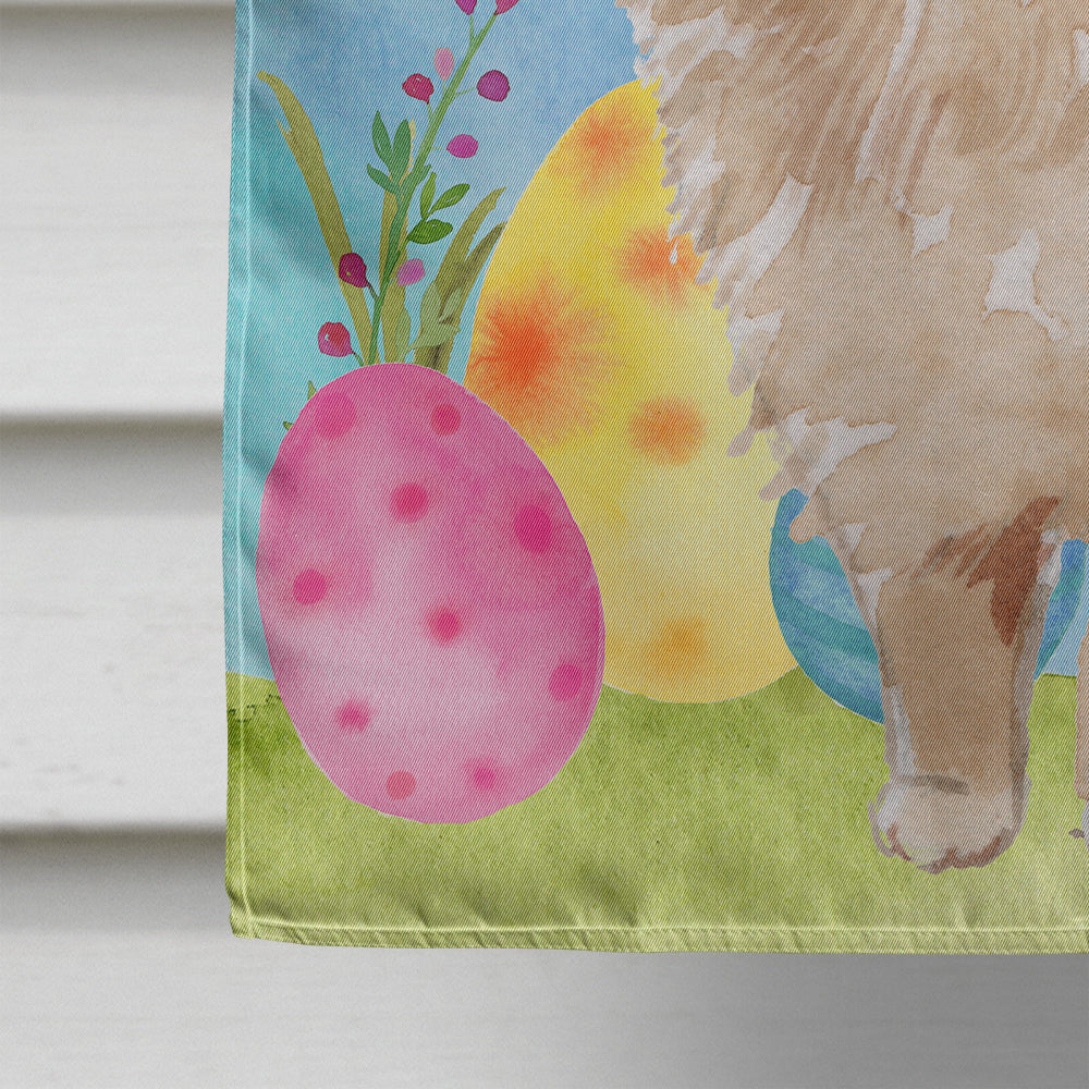 Pomeranian Easter House Flag 28x40 Porch Sleeve Pole Decorative Outside Yard Banner Artwork Wall Hanging, Polyester
