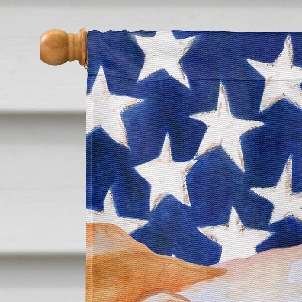 English Bulldog Patriotic House Flag 28x40 Porch Sleeve Pole Decorative Outside Yard Banner Artwork Wall Hanging, Polyester