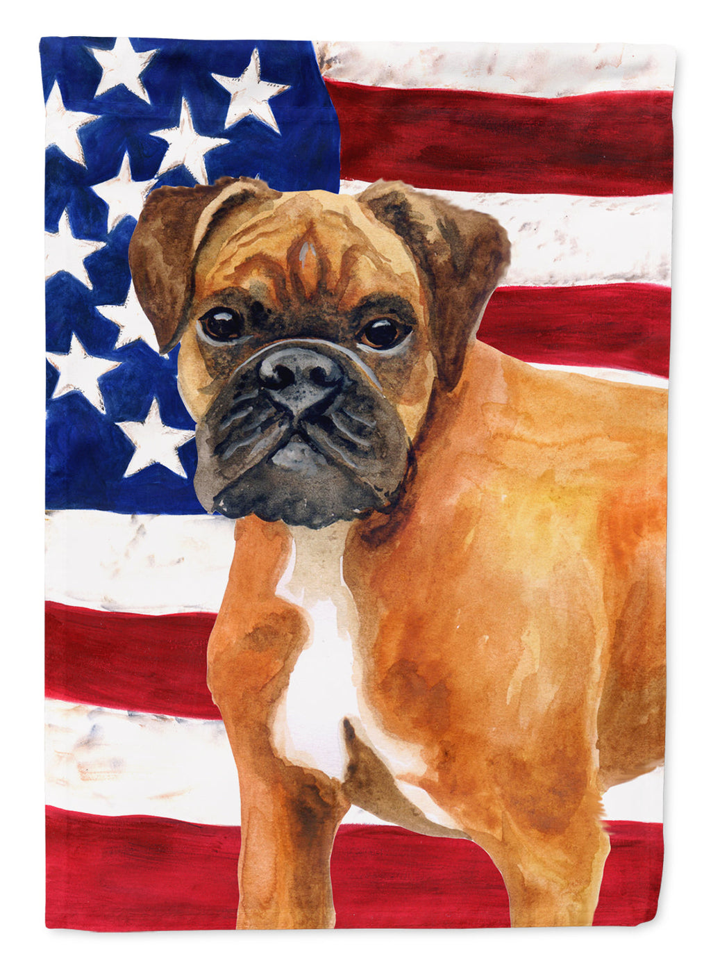 German Boxer Patriotic House Flag 28x40 Porch Sleeve Pole Decorative Outside Yard Banner Artwork Wall Hanging, Polyester