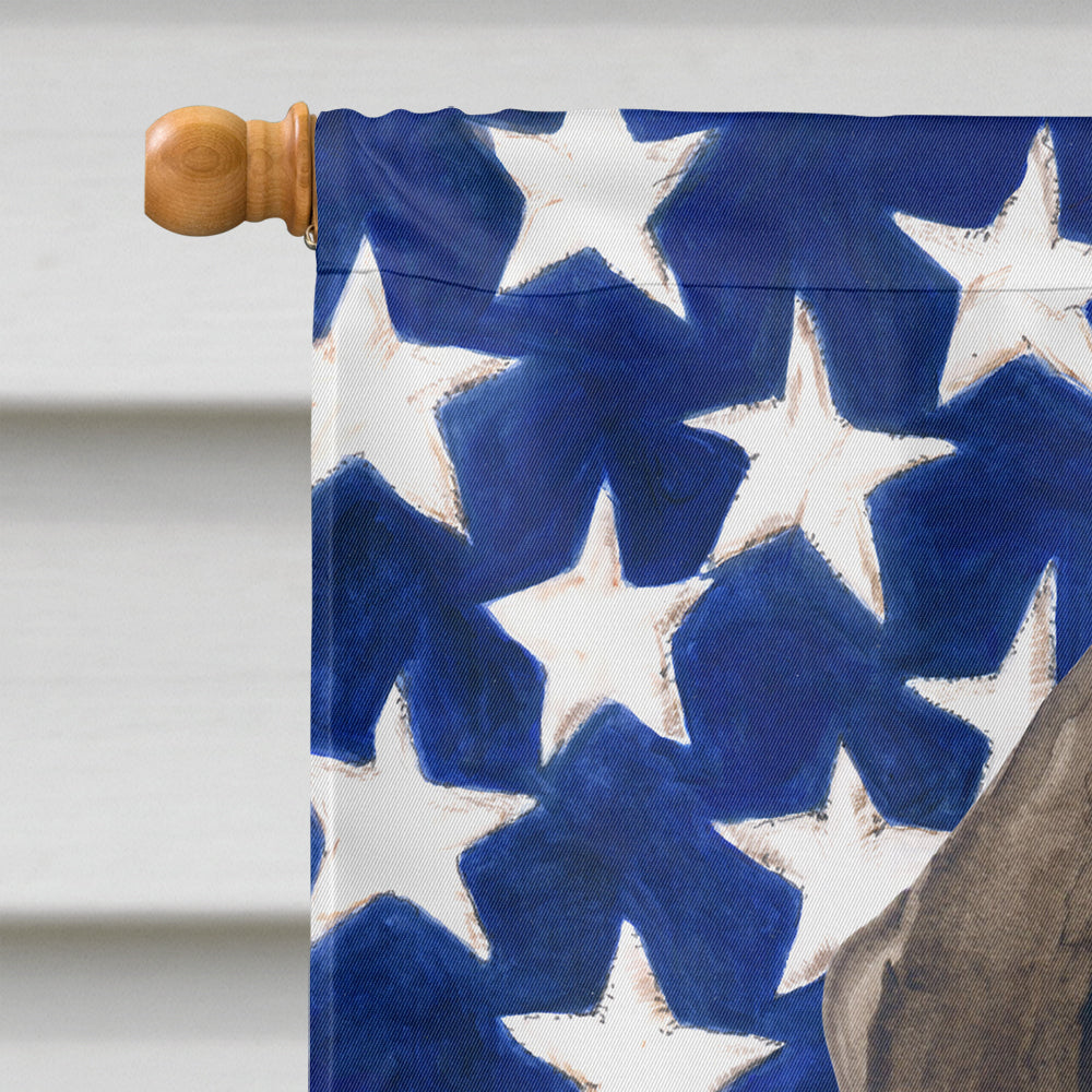 German Shorthaired Pointer Patriotic House Flag 28x40 Porch Sleeve Pole Decorative Outside Yard Banner Artwork Wall Hanging, Polyester