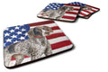 German Shorthaired Pointer Patriotic Foam Coasters Set of 4 Cup Coasters for Indoor Outdoor, Tabletop Protection, Anti Slip, Mouse pad Material