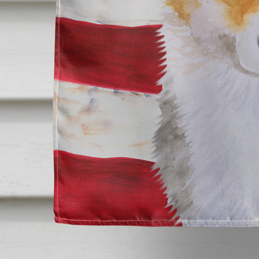 Pembroke Corgi Patriotic House Flag 28x40 Porch Sleeve Pole Decorative Outside Yard Banner Artwork Wall Hanging, Polyester