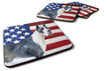 Harlequin Great Dane Patriotic Foam Coasters Set of 4 Cup Coasters for Indoor Outdoor, Tabletop Protection, Anti Slip, Mouse pad Material