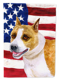 American Staffordshire Patriotic House Flag 28x40 Porch Sleeve Pole Decorative Outside Yard Banner Artwork Wall Hanging, Polyester