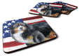 Bernese Mountain Dog Patriotic Foam Coasters Set of 4 Cup Coasters for Indoor Outdoor, Tabletop Protection, Anti Slip, Mouse pad Material