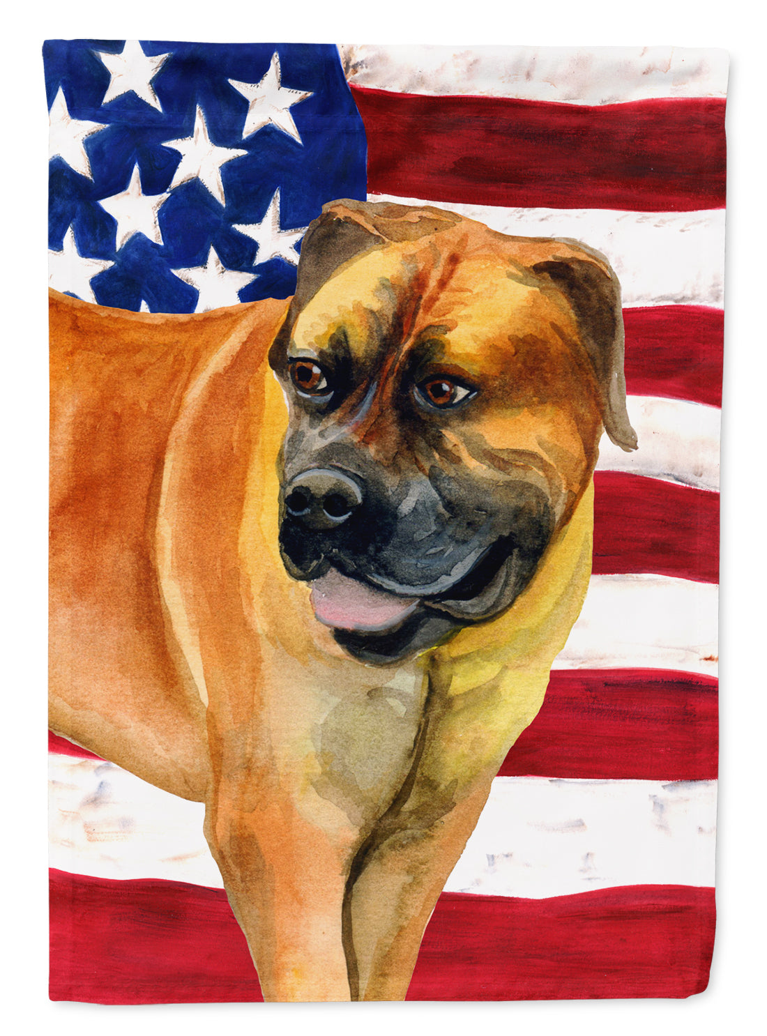 Boerboel Mastiff Patriotic House Flag 28x40 Porch Sleeve Pole Decorative Outside Yard Banner Artwork Wall Hanging, Polyester