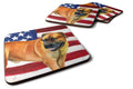 Boerboel Mastiff Patriotic Foam Coasters Set of 4 Cup Coasters for Indoor Outdoor, Tabletop Protection, Anti Slip, Mouse pad Material