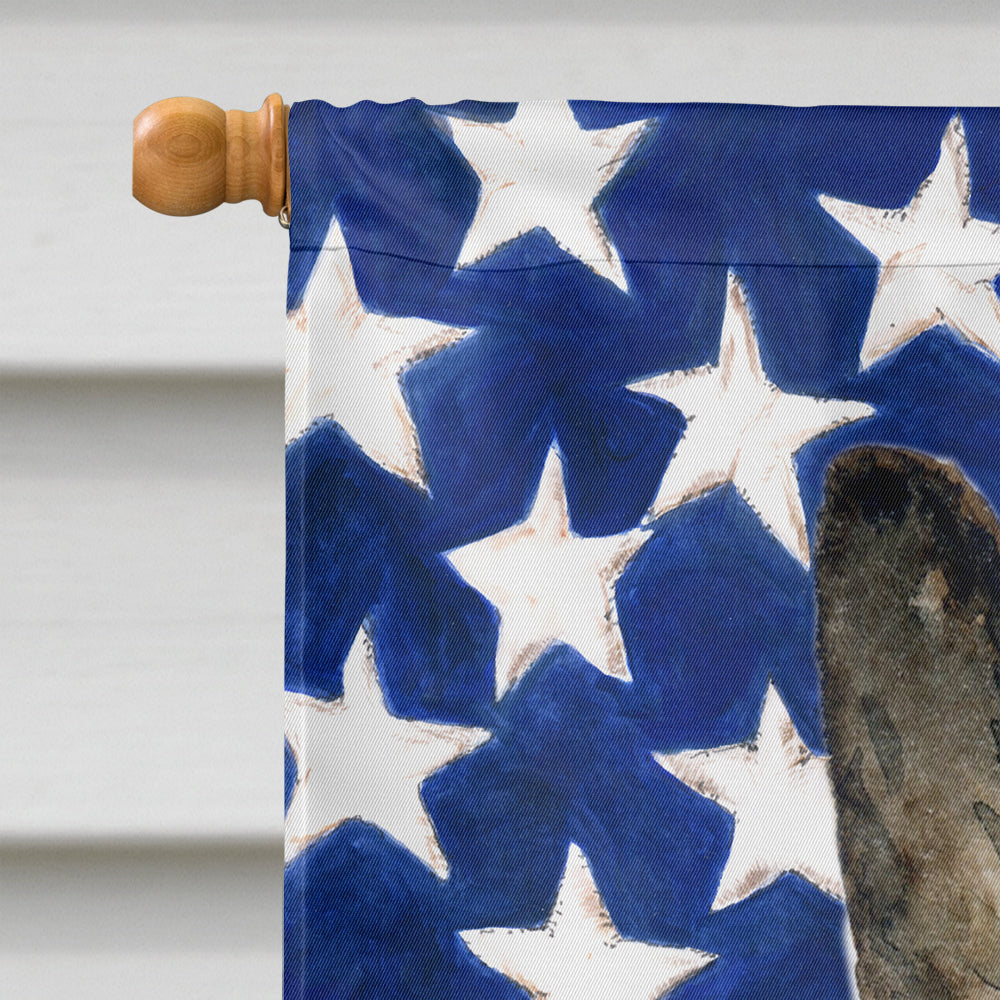 East-European Shepherd Patriotic House Flag 28x40 Porch Sleeve Pole Decorative Outside Yard Banner Artwork Wall Hanging, Polyester